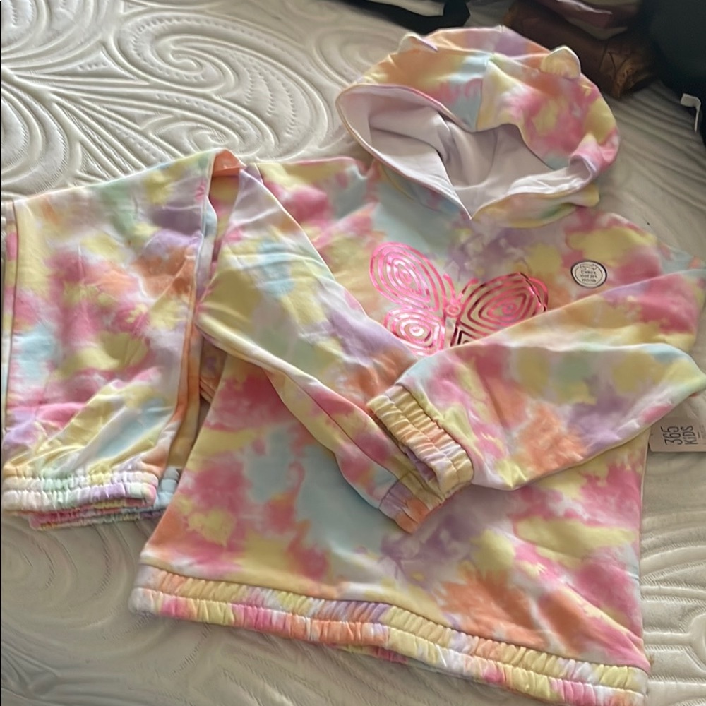 Kids Tie-Dye Hoodie and Pants Set